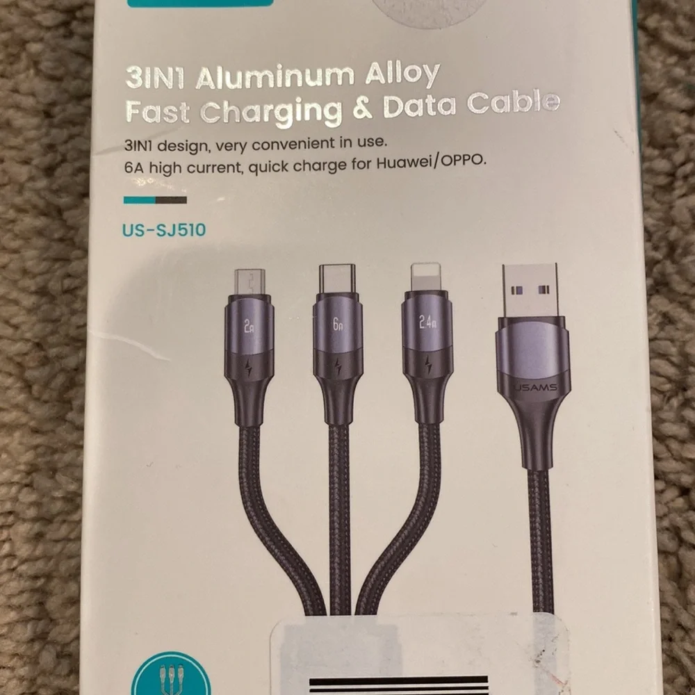 New! 3 in 1 Charging and Data Cable